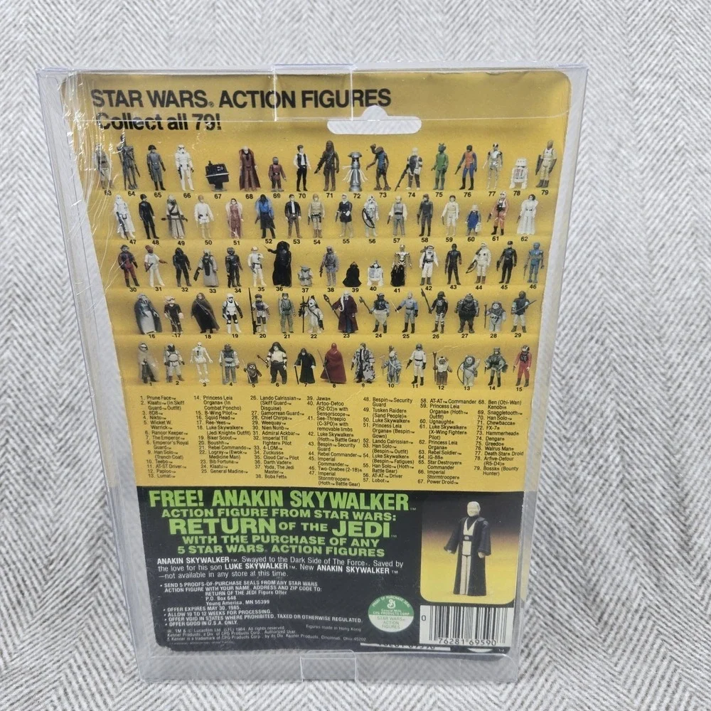 Vintage 1983 Kenner Star Wars Return/Jedi Ree-Yees 79 back w/Free Anakin Sticker